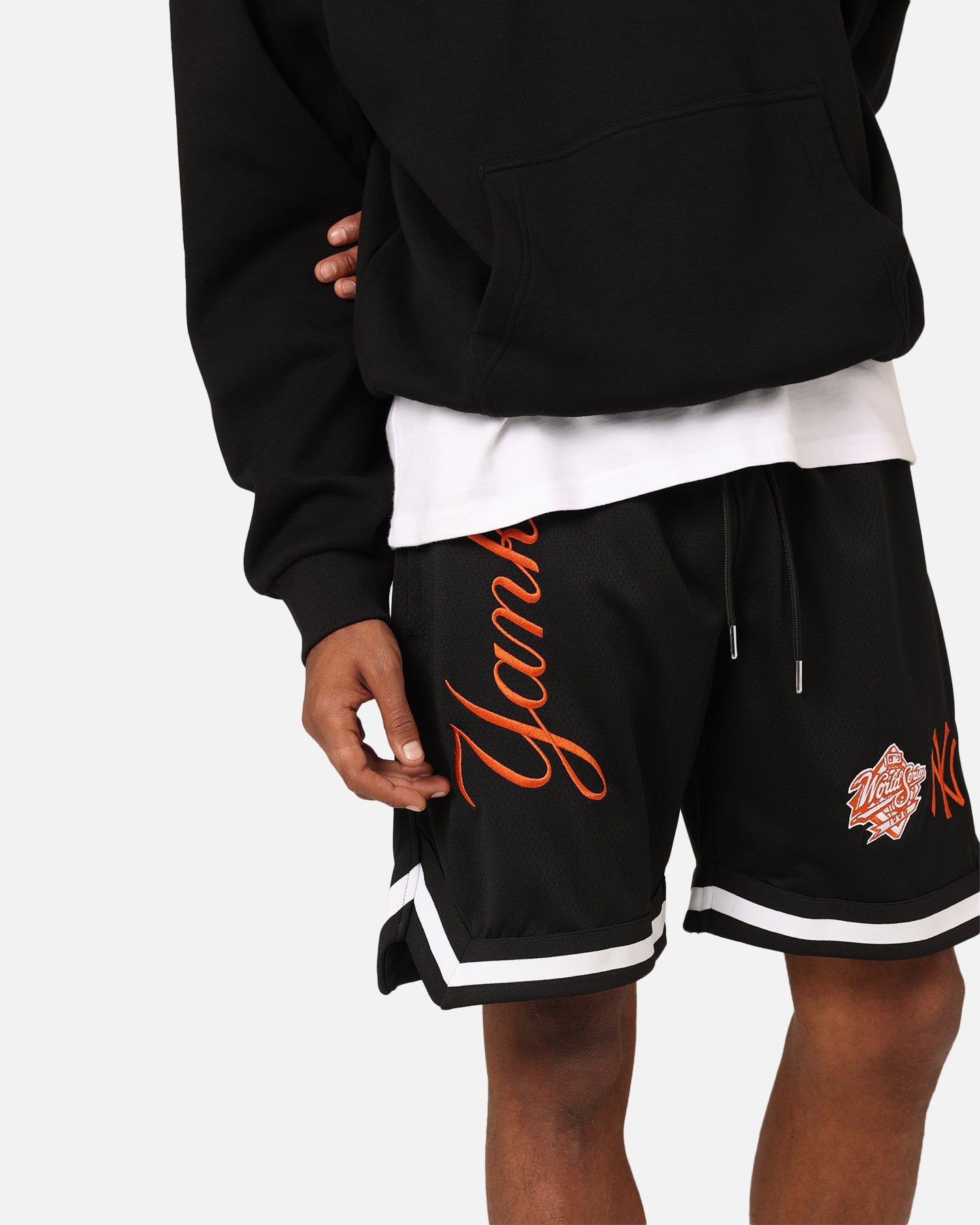New Era New York Yankees 'Scary Nights' Mesh Shorts Black/Orange sold by Culture Kings product image thumbnail 3
