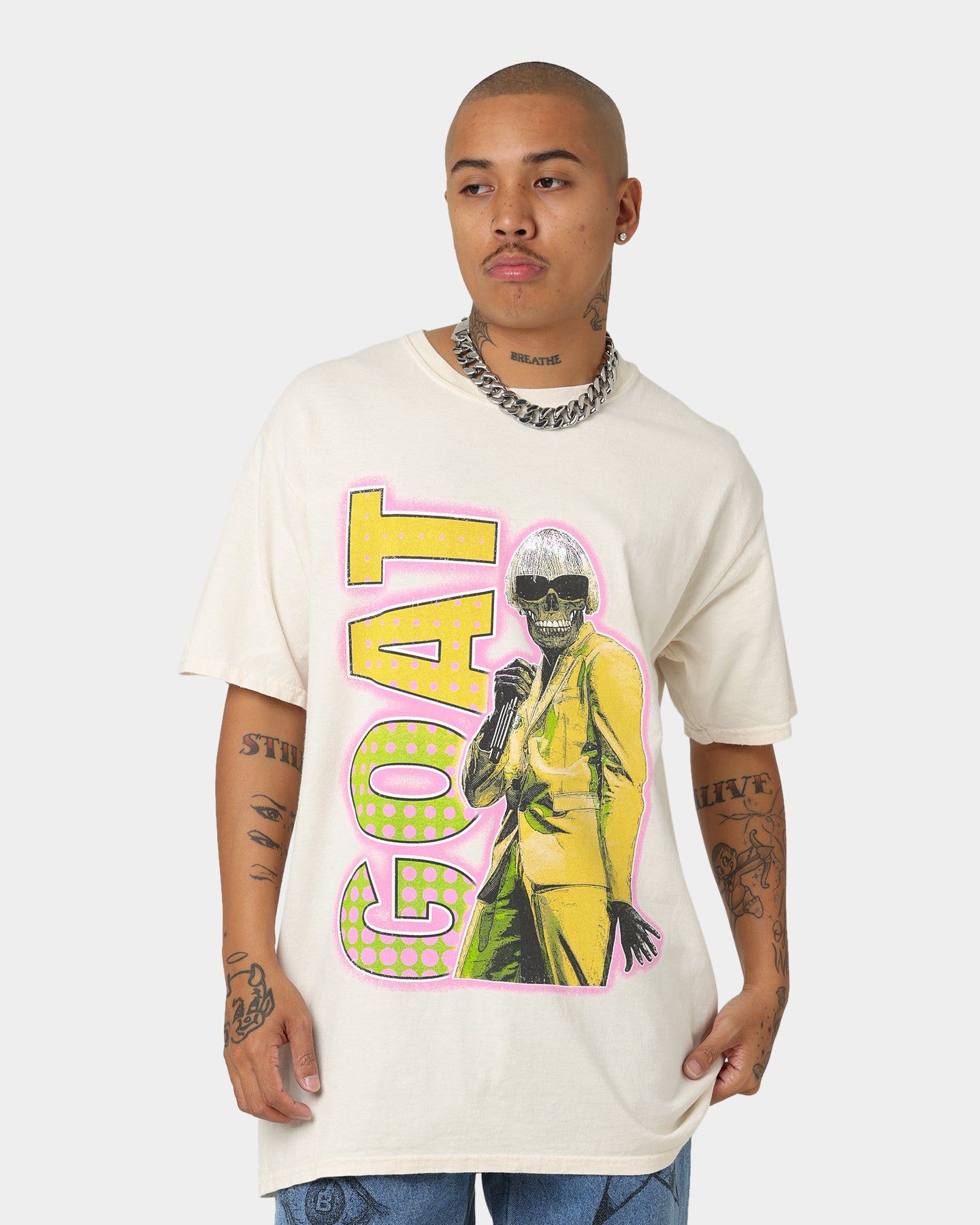 Goat Crew Bob Cut Skelly T-Shirt Off White sold by Culture Kings
