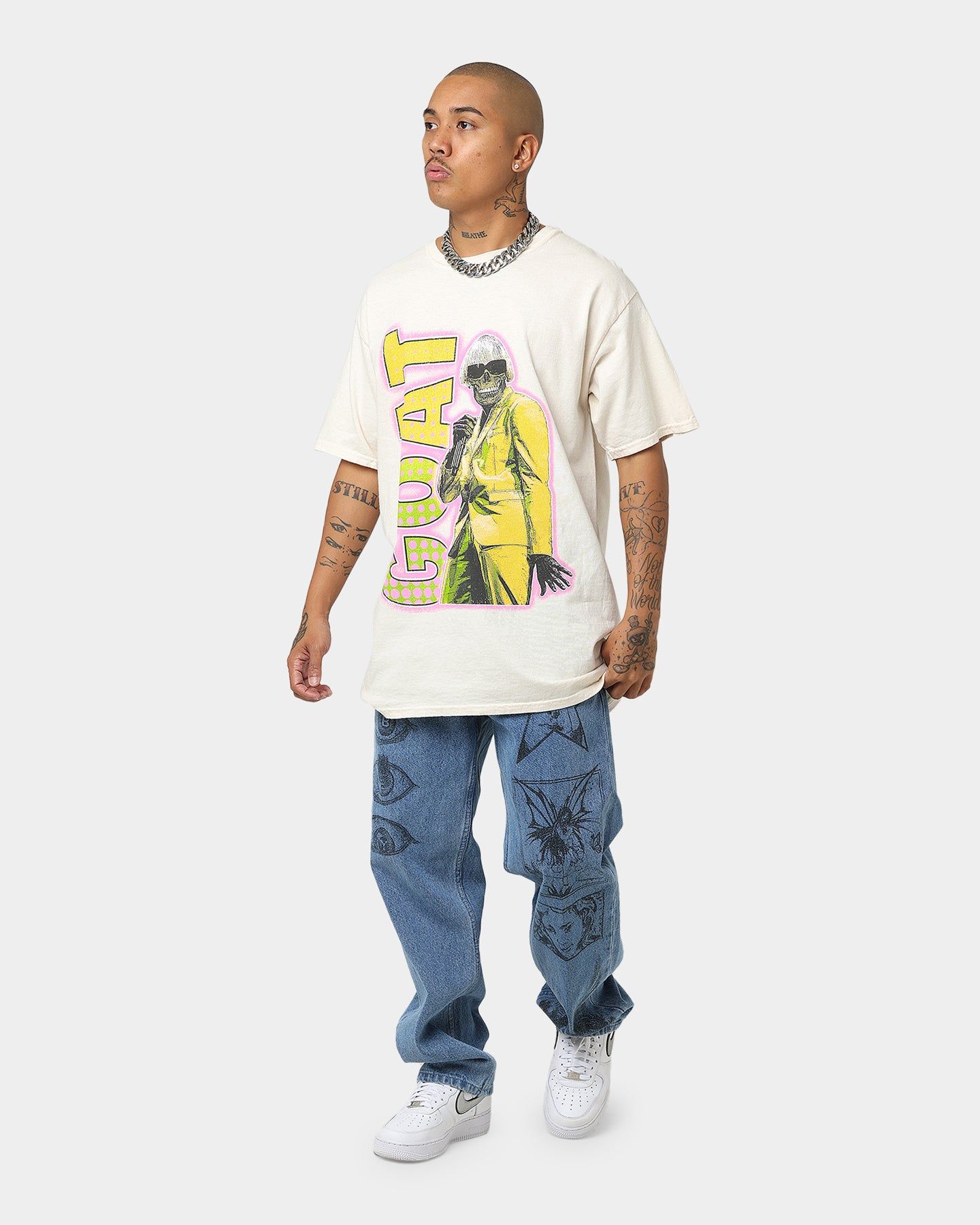 Goat Crew Bob Cut Skelly T-Shirt Off White sold by Culture Kings product image thumbnail 2