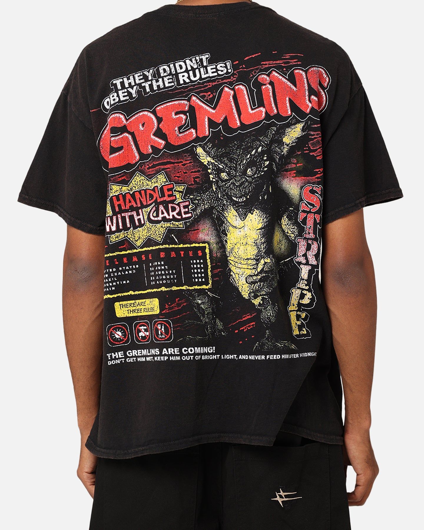 Goat Crew X Gremlins Gremlins Obey Vintage T-Shirt Black Wash sold by Culture Kings product image thumbnail 5