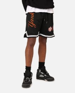 New Era New York Yankees 'Scary Nights' Mesh Shorts Black/Orange sold by Culture Kings