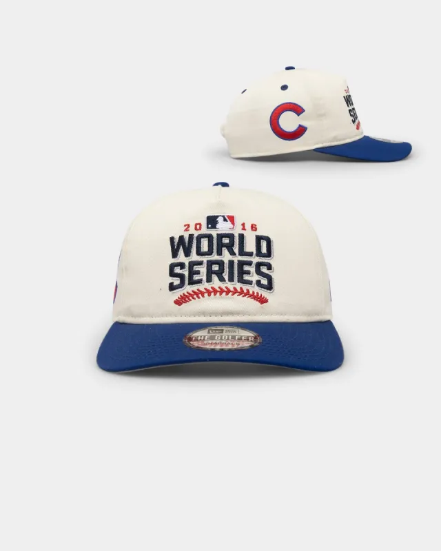 New Era Chicago Cubs '2010's World Series Through The Decades' 2016 World Series Golfer Snapback Chrome White sold by Culture Kings