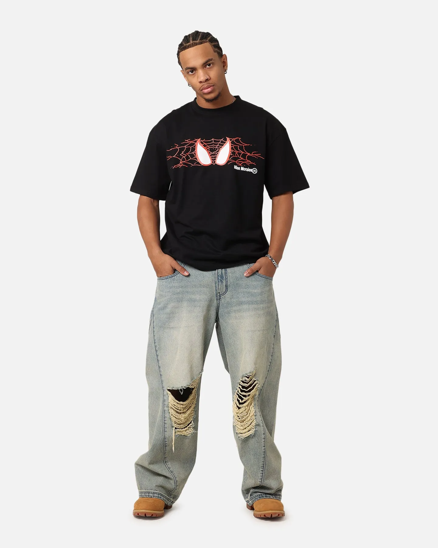 Goat Crew Marvel Spider-Man Y2K Miles T-Shirt Black sold by Culture Kings product image thumbnail 4