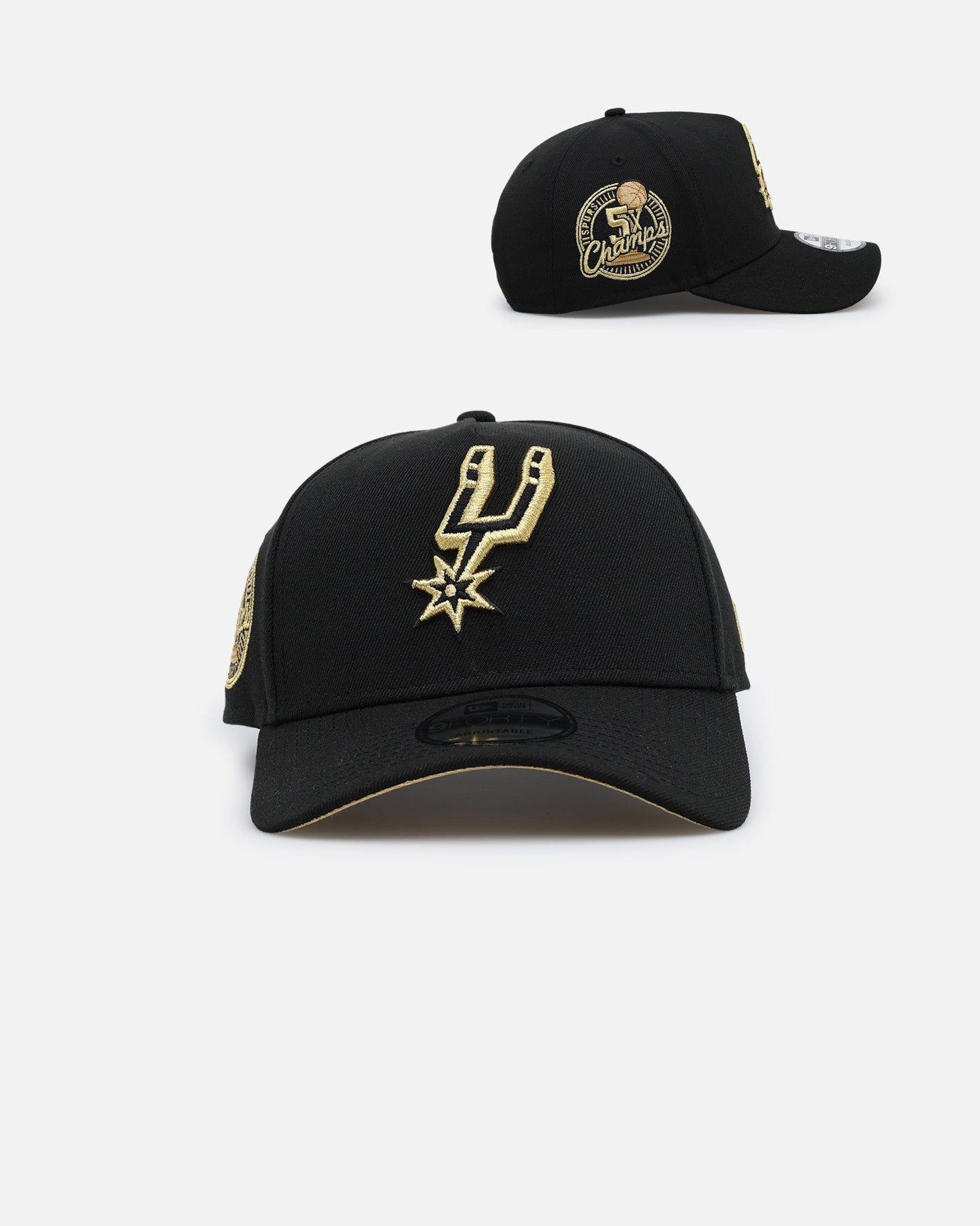 New Era San Antonio Spurs 'NBA Gold Links' 9FORTY A-Frame Snapback Black/Gold sold by Culture Kings