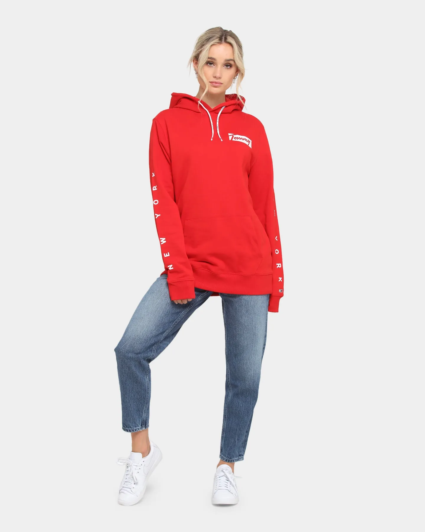 Tommy Jeans Men's TJM Essential Graphic Hoodie Crimson sold by Culture Kings product image thumbnail 2