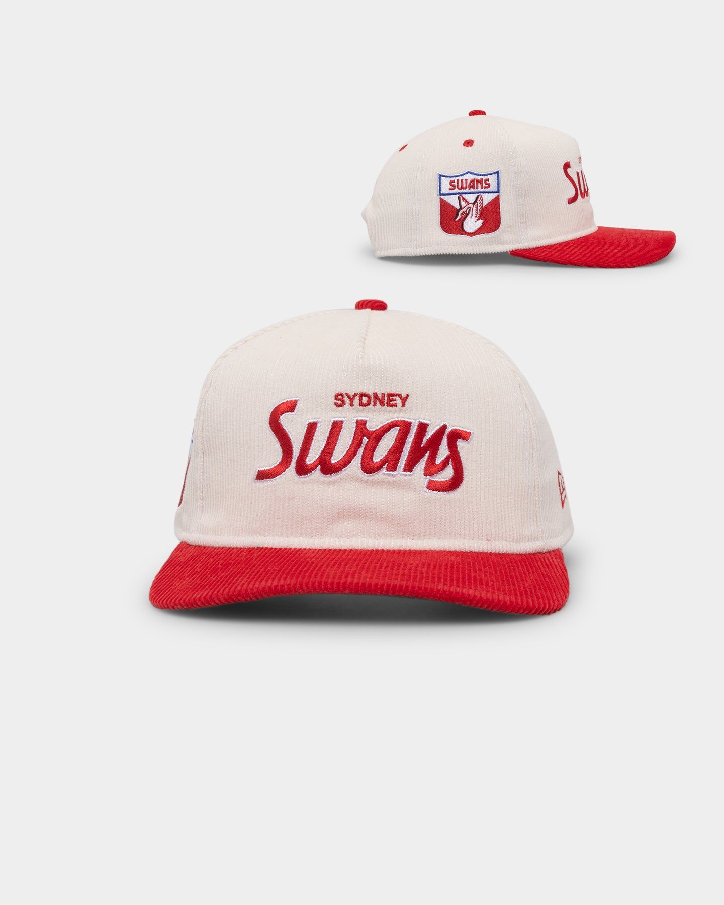 New Era Sydney Swans "AFL Cord Script" Golfer Snapback Chrome/OTC sold by Culture Kings