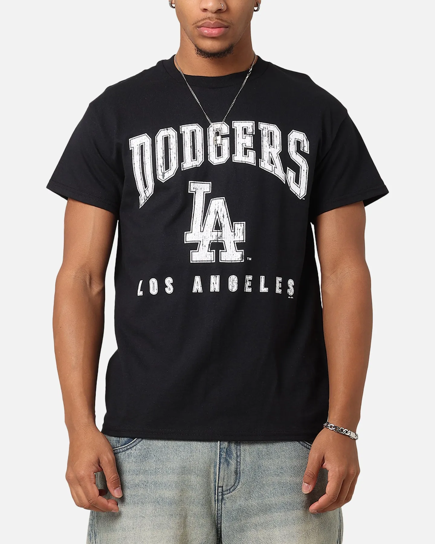 Majestic Athletic Los Angeles Dodgers Blecker Team Arch T-Shirt Black sold by Culture Kings