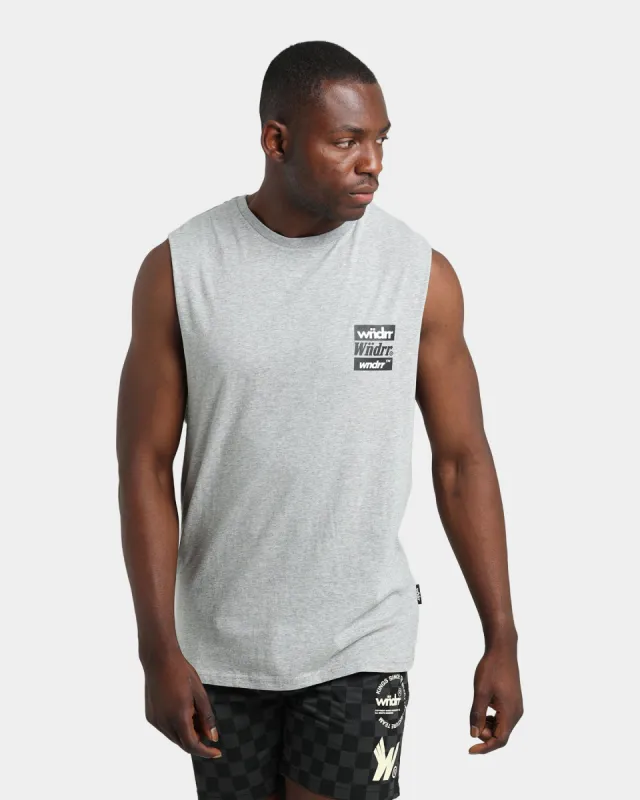 WNDRR Icons Muscle Tank Grey Marle sold by Culture Kings