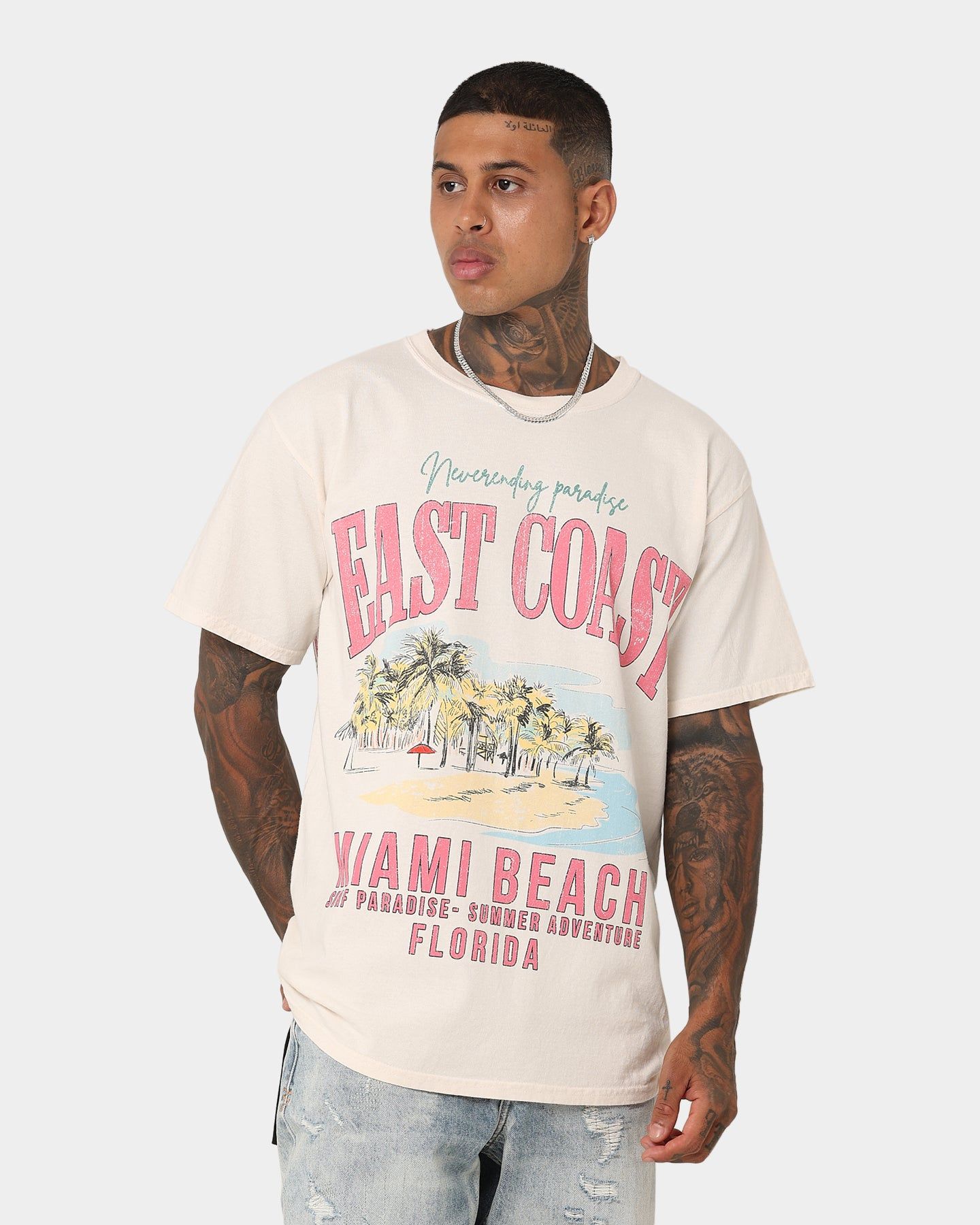 American Thrift Miami Beach Vintage T-Shirt Off White sold by Culture Kings