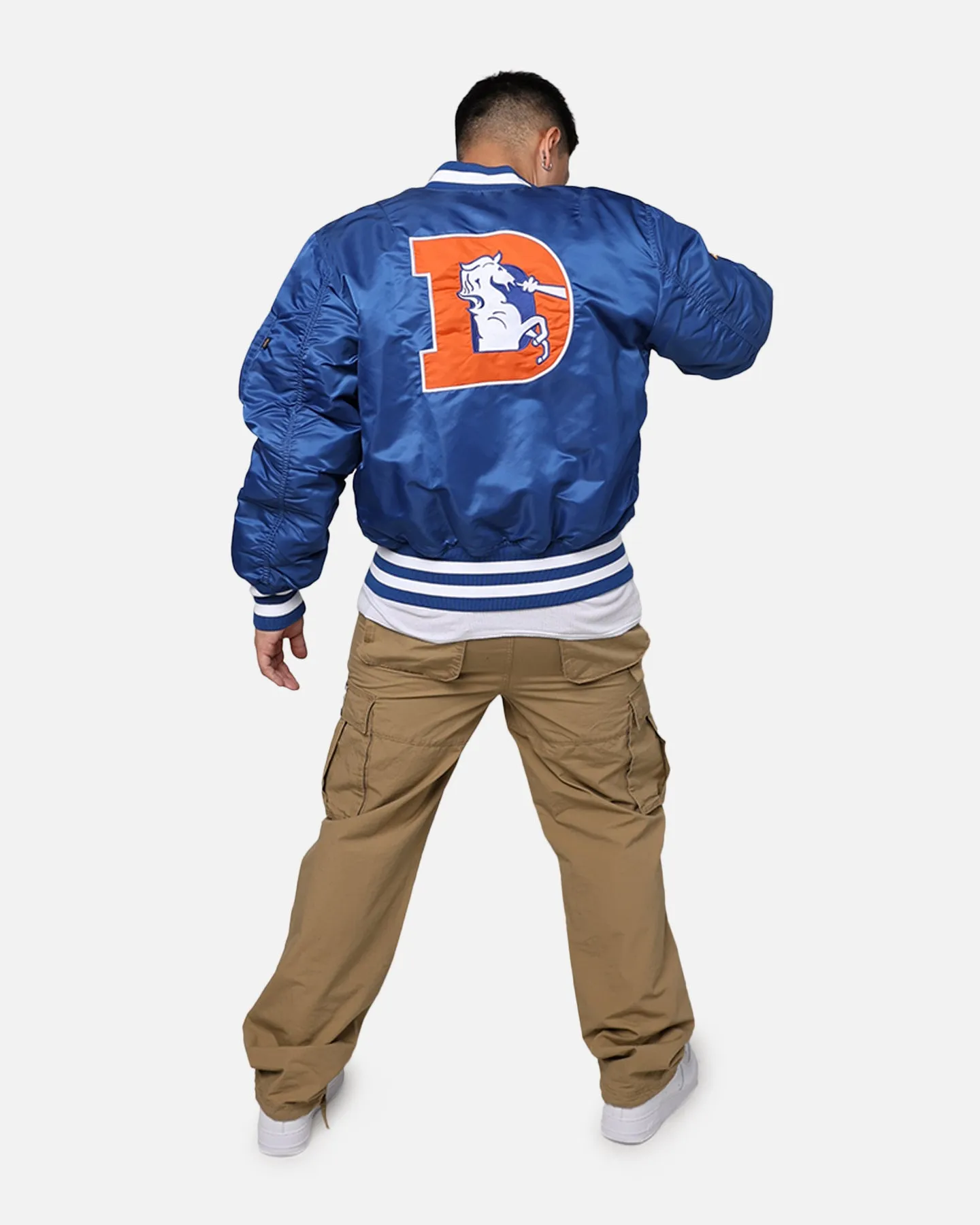 New Era X Alpha Series X NFL Denver Broncos MA-1 Bomber Jacket Royal sold by Culture Kings product image thumbnail 3