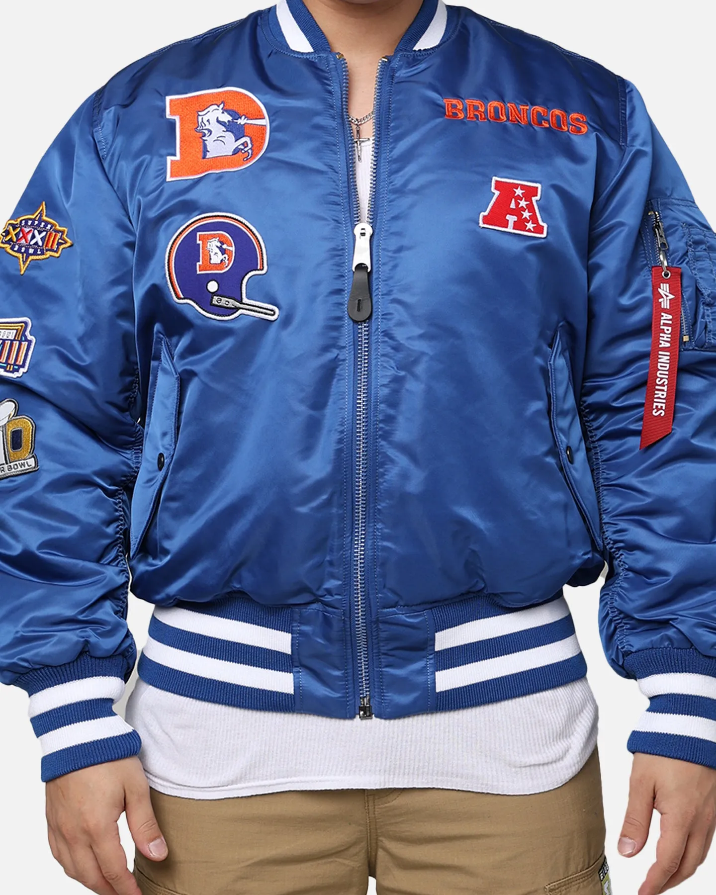 New Era X Alpha Series X NFL Denver Broncos MA-1 Bomber Jacket Royal sold by Culture Kings product image thumbnail 4
