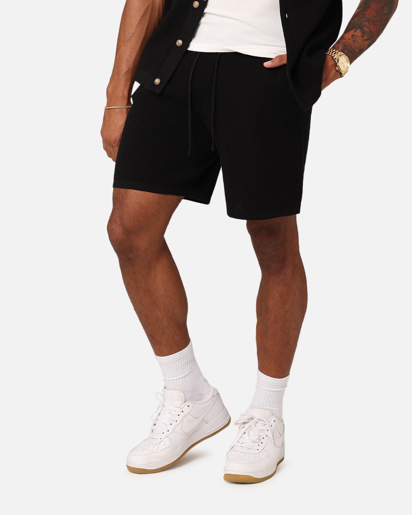 XXIII Zyair Knit Rib Shorts Black sold by Culture Kings