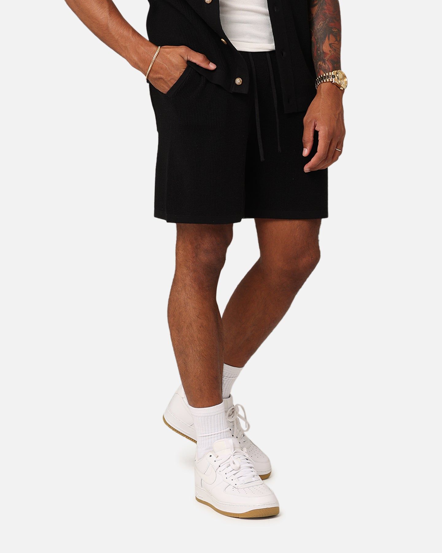 XXIII Zyair Knit Rib Shorts Black sold by Culture Kings product image thumbnail 4