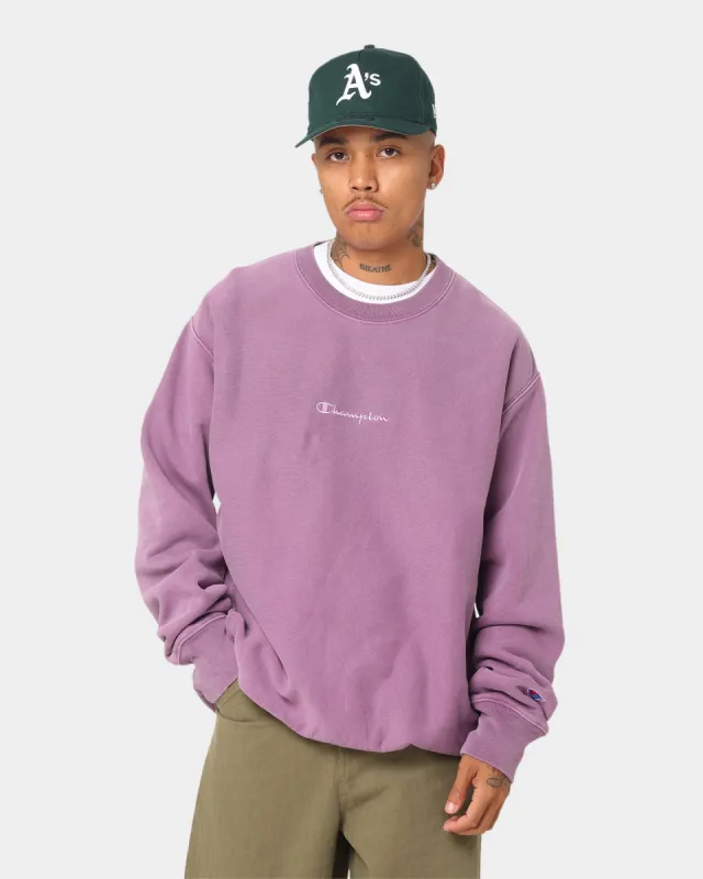 Champion Reverse Weave Garm Dye Crewneck Midnight Aster sold by Culture Kings