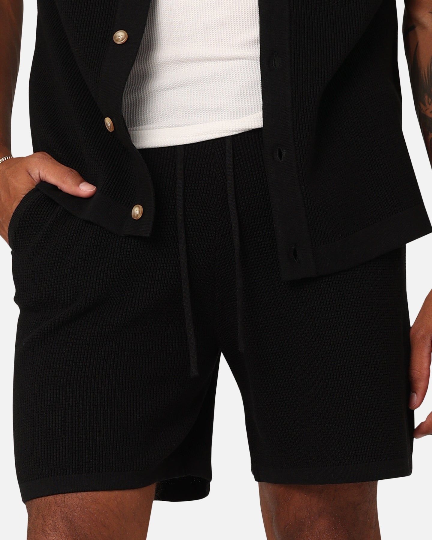 XXIII Zyair Knit Rib Shorts Black sold by Culture Kings product image thumbnail 3