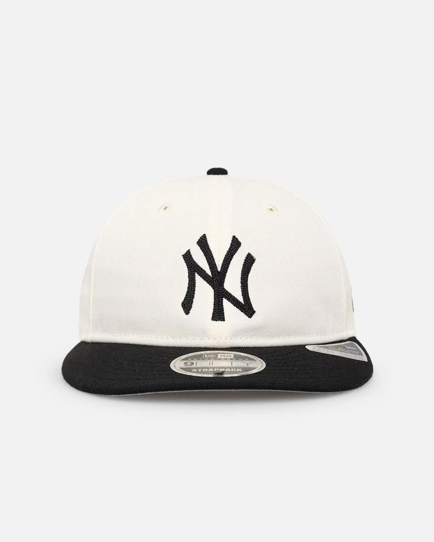 New Era New York Yankees 'Retro Crown Classic' 9FIFTY Retro Crown Strapback Chrome White/Black sold by Culture Kings