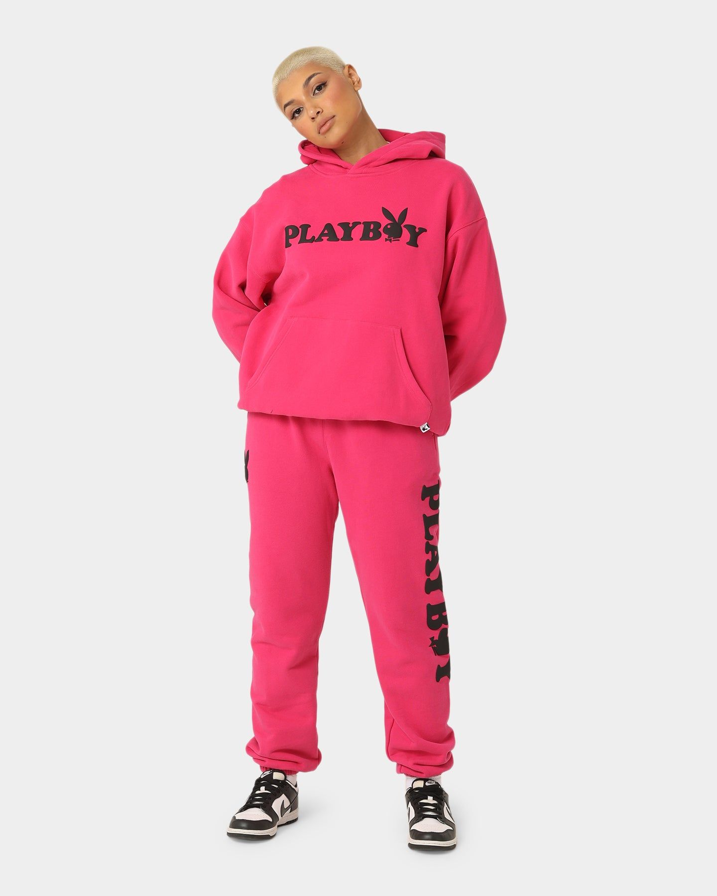 Playboy By CK Wordmark Hoodie Pink sold by Culture Kings product image thumbnail 3