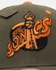 Mitchell & Ness Seattle Supersonics 'Harmony of Hues' Pro Crown Snapback Olive/Orange sold by Culture Kings