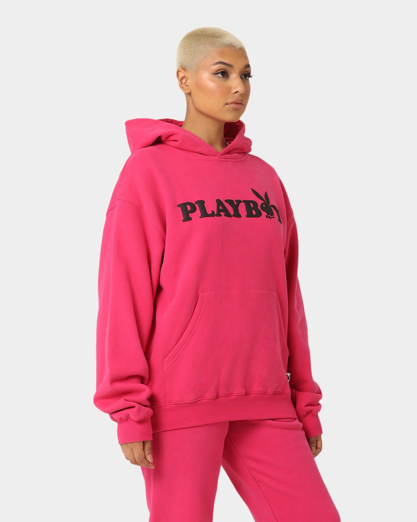 Playboy By CK Wordmark Hoodie Pink sold by Culture Kings product image thumbnail 6