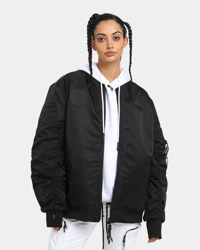 The Anti Order Antidote Oversized Bomber Jacket Black/Black sold by Culture Kings