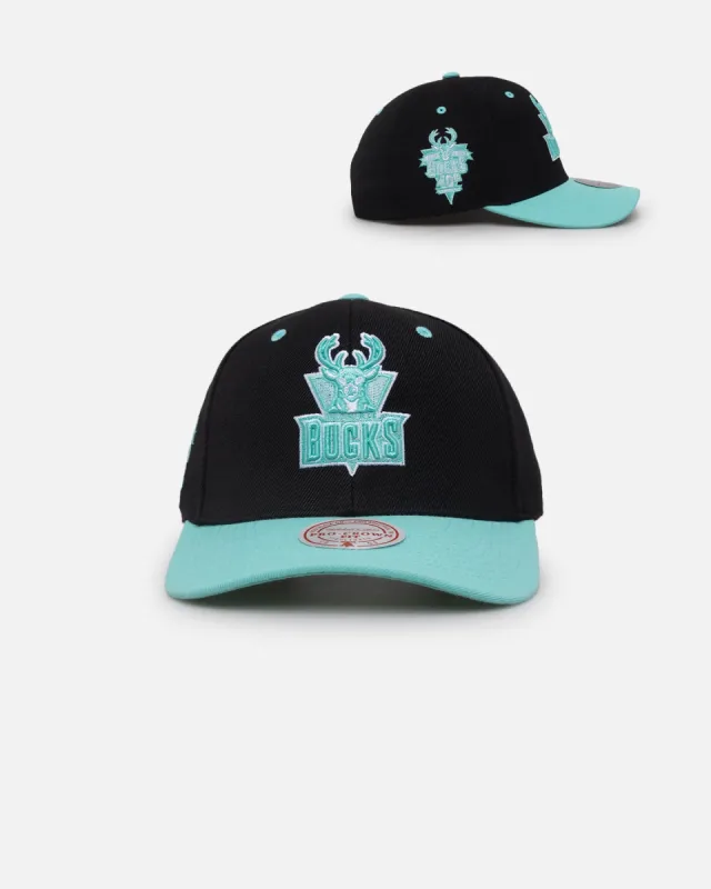 Mitchell & Ness Milwaukee Bucks "Ice Blue" Script Origin Snapback Black/Ice Blue sold by Culture Kings
