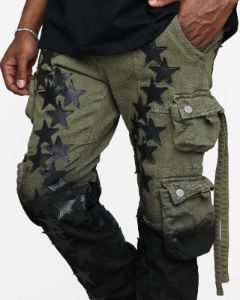 MNML D474 Cargo Straight Denim Pants Multi sold by Culture Kings