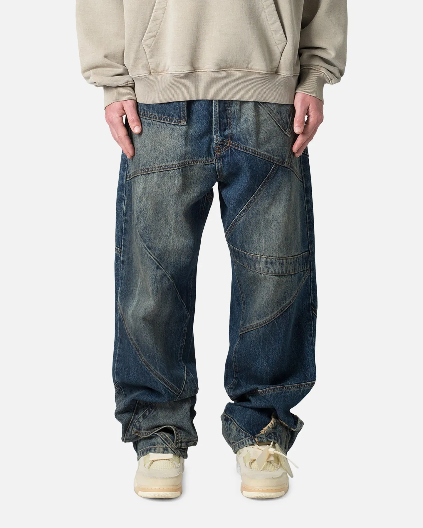 MNML Ultra Baggy Upcycled Denim Jeans Blue sold by Culture Kings
