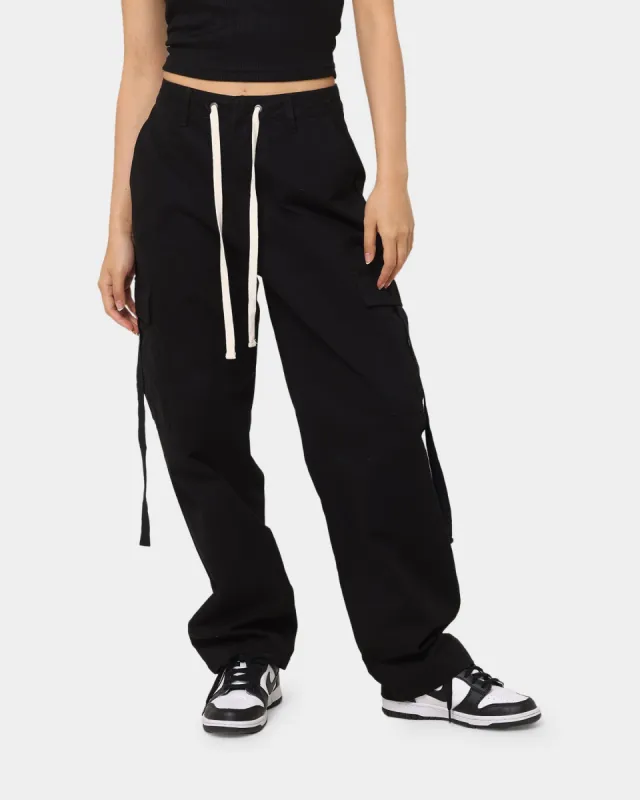 MNML Women's Baggy Cargo Pants Black sold by Culture Kings