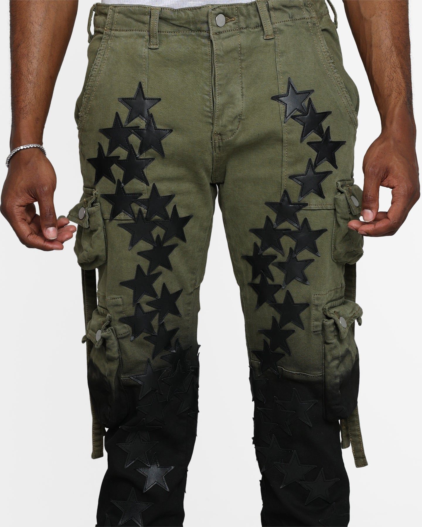 MNML D474 Cargo Straight Denim Pants Multi | Parallel