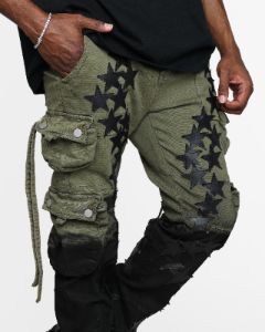 MNML D474 Cargo Straight Denim Pants Multi sold by Culture Kings