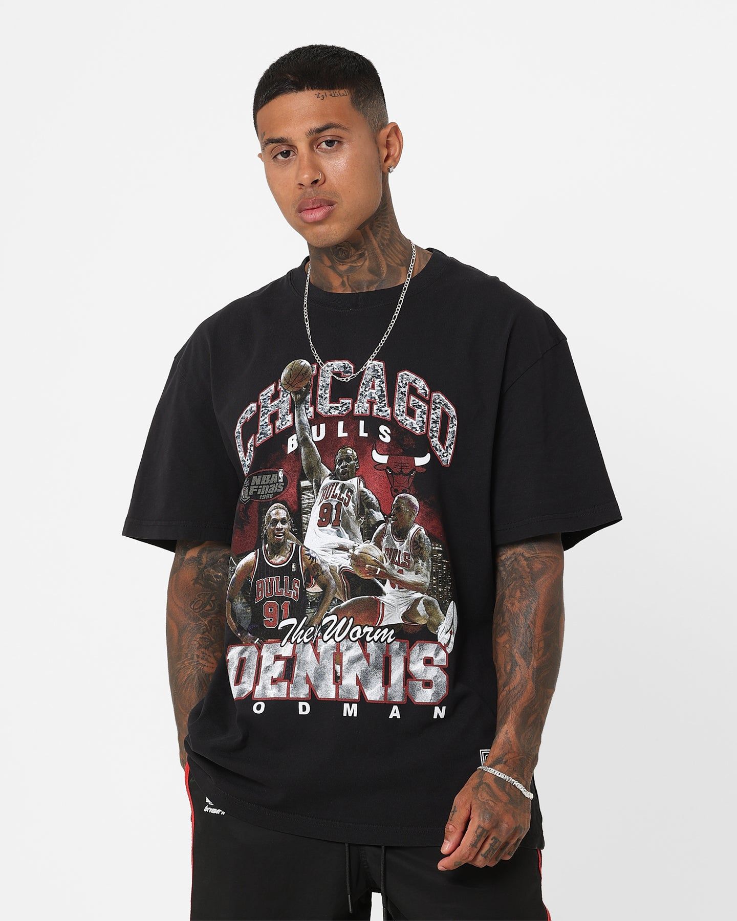 Mitchell & Ness Chicago Bulls Dennis Rodman Bling T-Shirt Black sold by Culture Kings