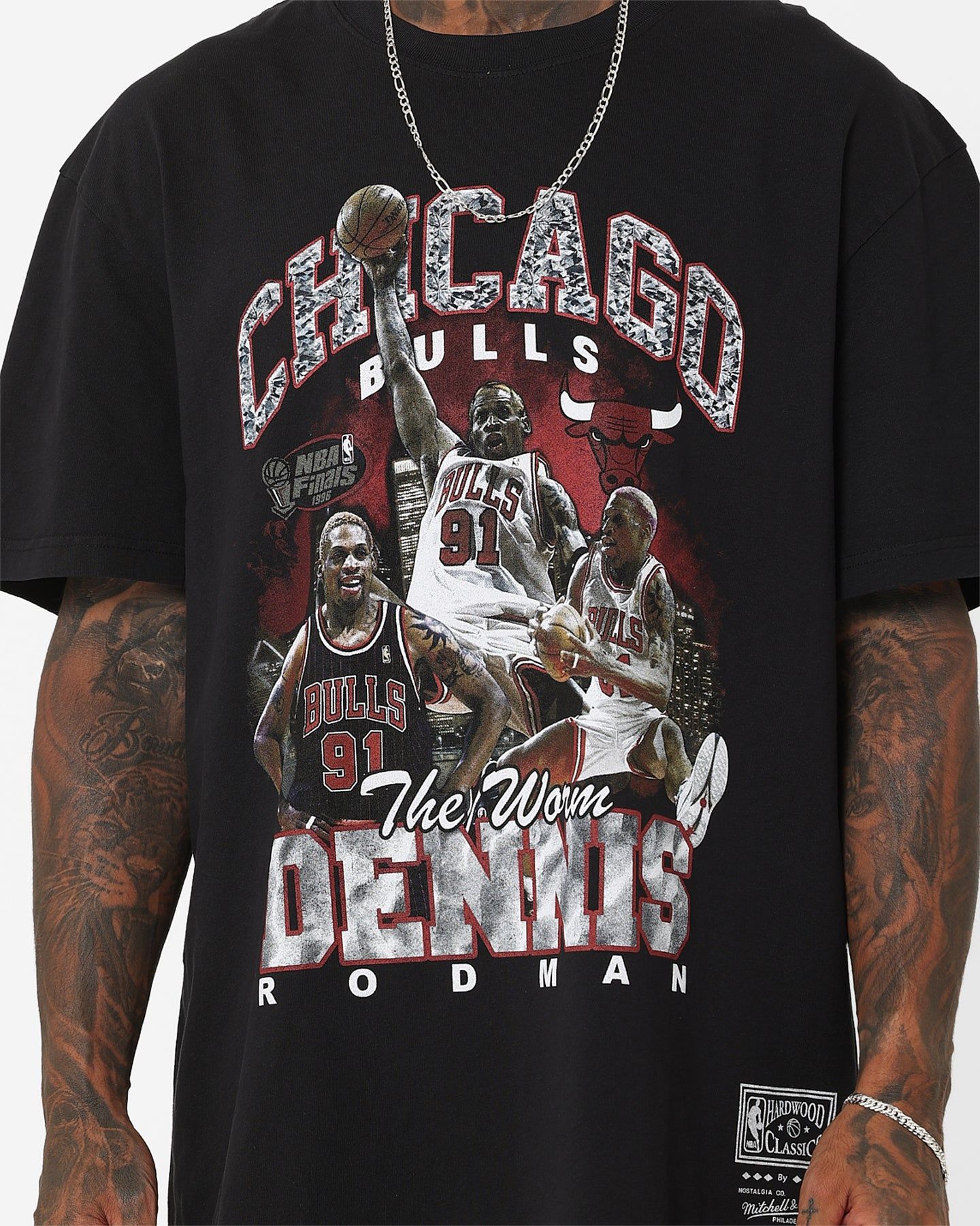 Mitchell & Ness Chicago Bulls Dennis Rodman Bling T-Shirt Black sold by Culture Kings product image thumbnail 3