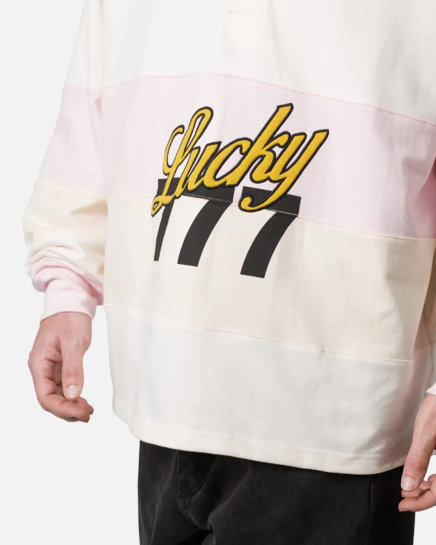 MNML 777 Lucky Striped Polo Shirt Peach sold by Culture Kings product image thumbnail 5