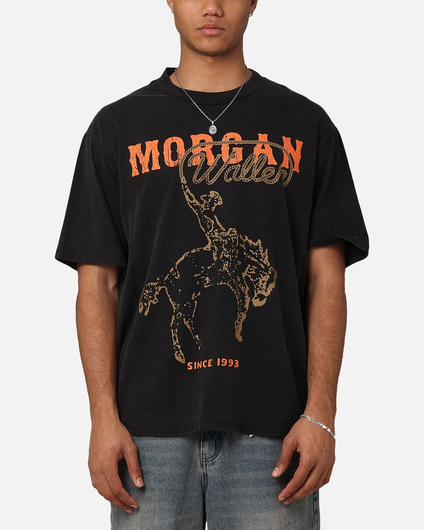Morgan Wallen Cowboy T-Shirt Washed Black sold by Culture Kings