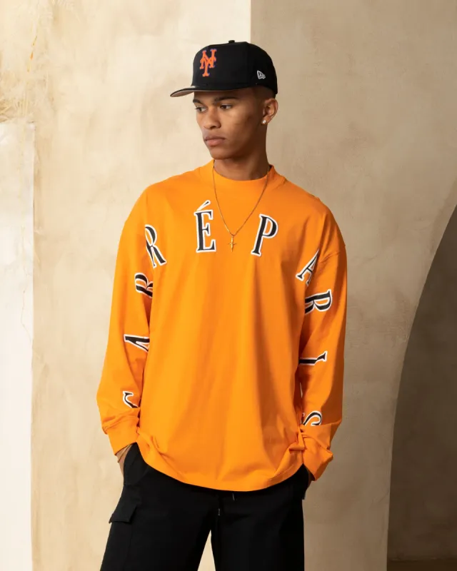 Carre Global Oversized Long Sleeve T-Shirt Orange sold by Culture Kings