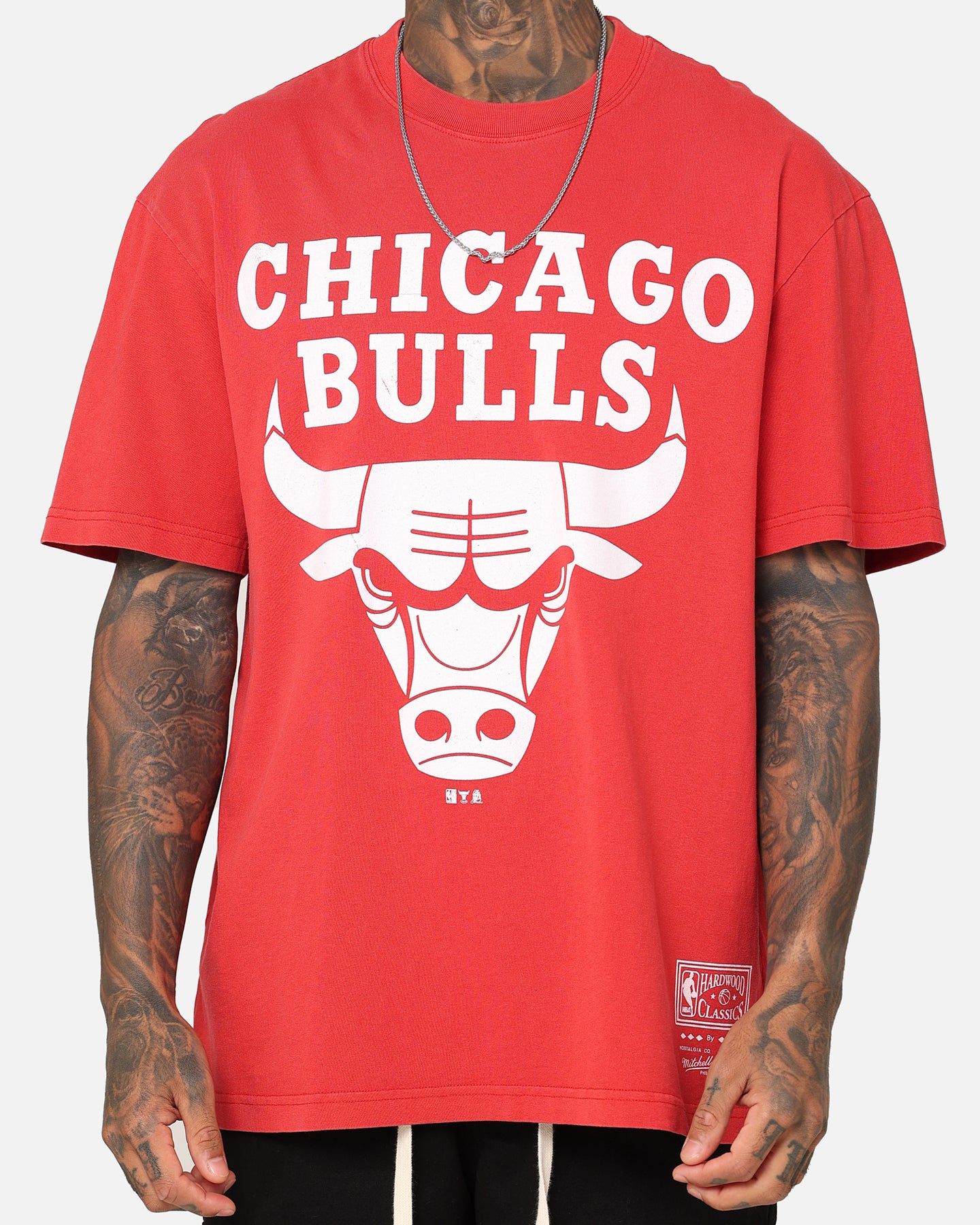 Mitchell & Ness Chicago Bulls XL Logo One Colour T-Shirt Faded Red sold by Culture Kings product image thumbnail 3