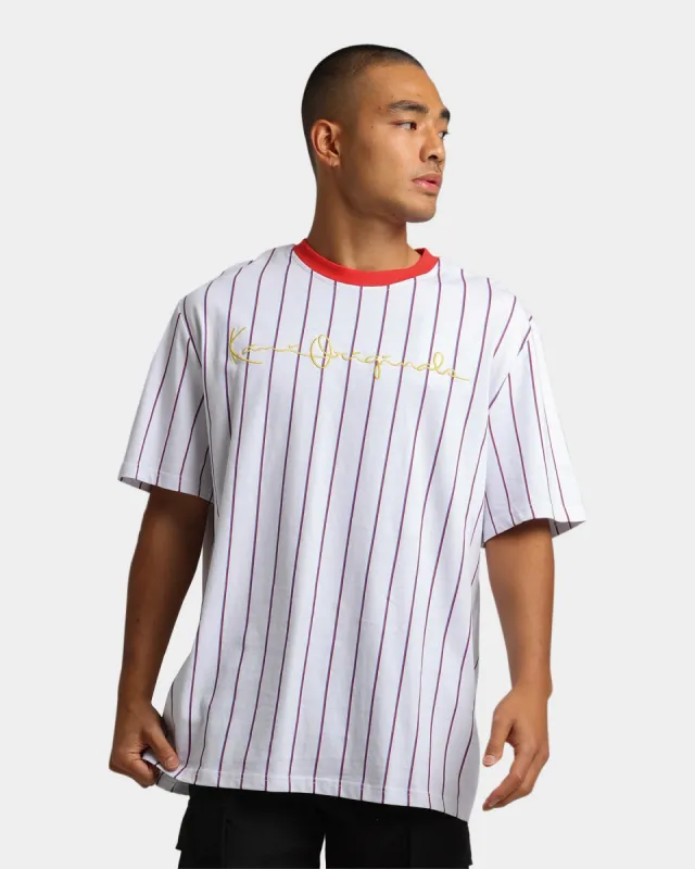 Karl Kani Originals Pinstripe T-Shirt White sold by Culture Kings