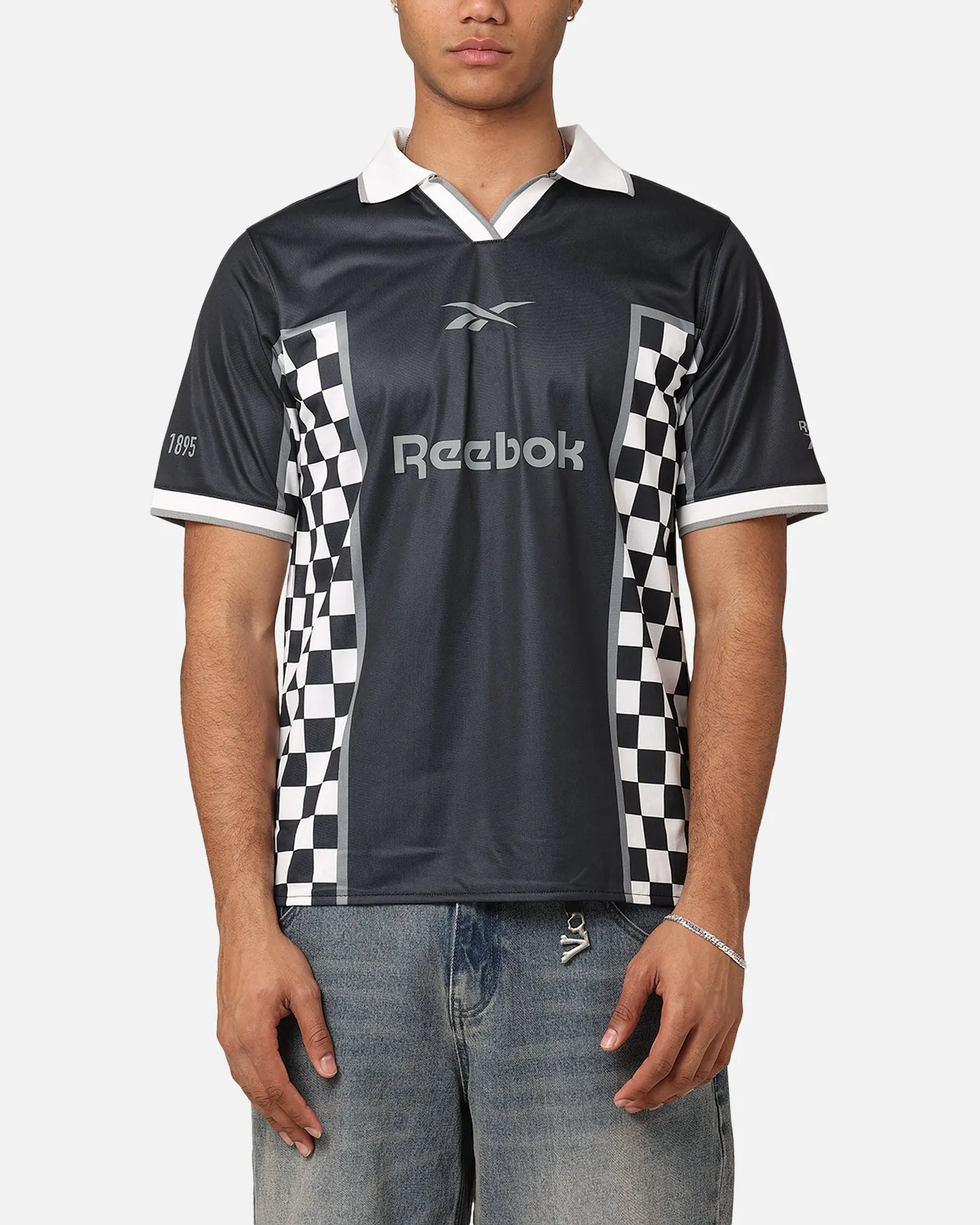 Reebok Chequered Heritage Jersey Black/White sold by Culture Kings