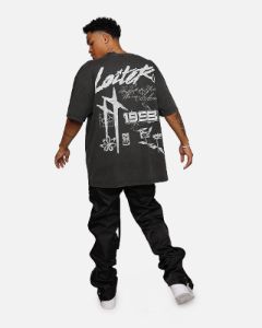 Loiter Firing Range Vintage T-Shirt Black Wash sold by Culture Kings