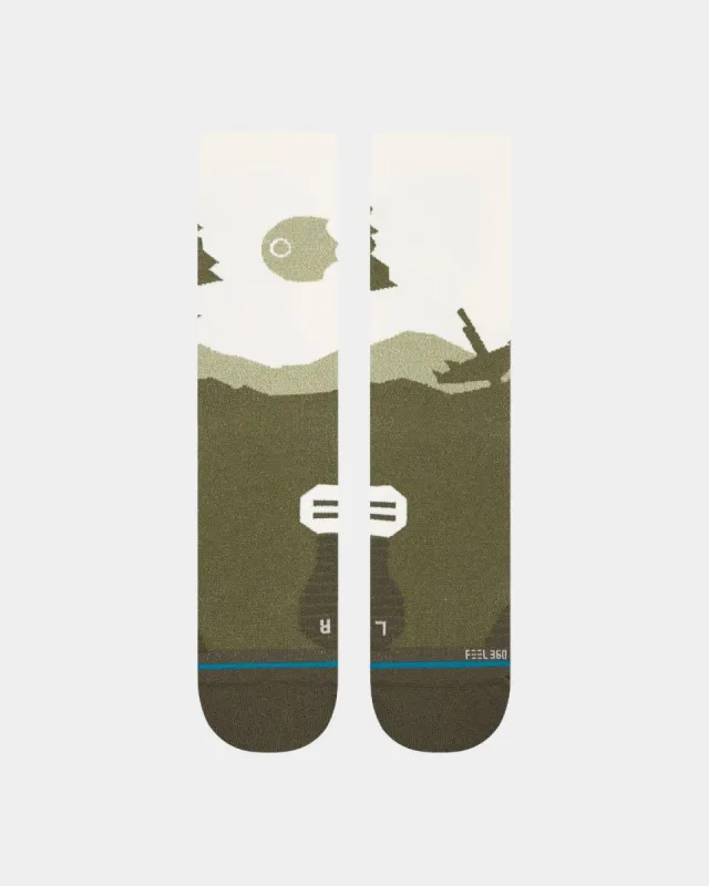 Stance Moon Socks Green sold by Culture Kings