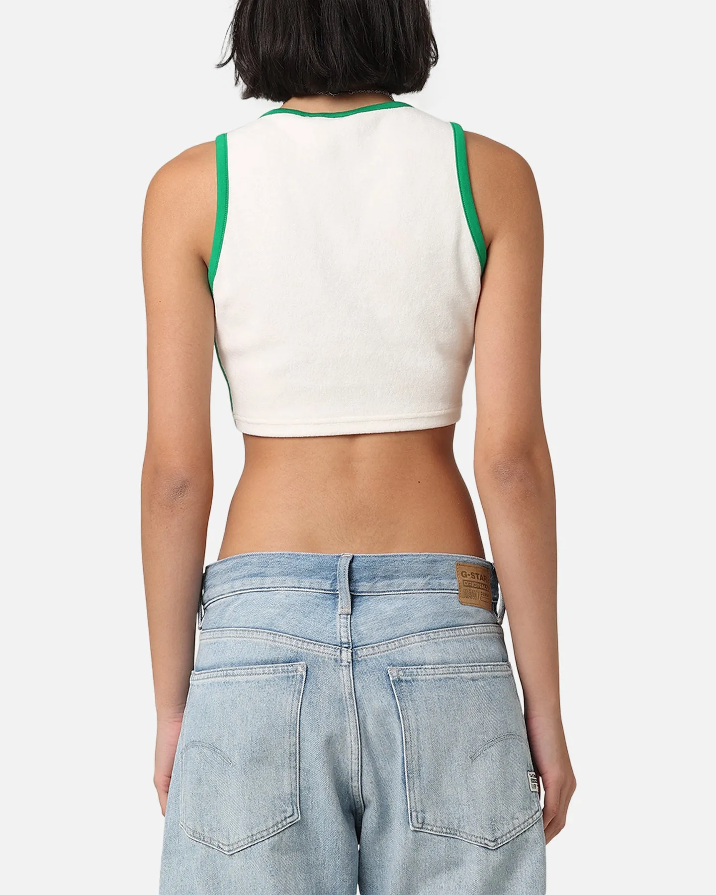 Adidas Women's Terry Cropped Tank Top Off White sold by Culture Kings product image thumbnail 3