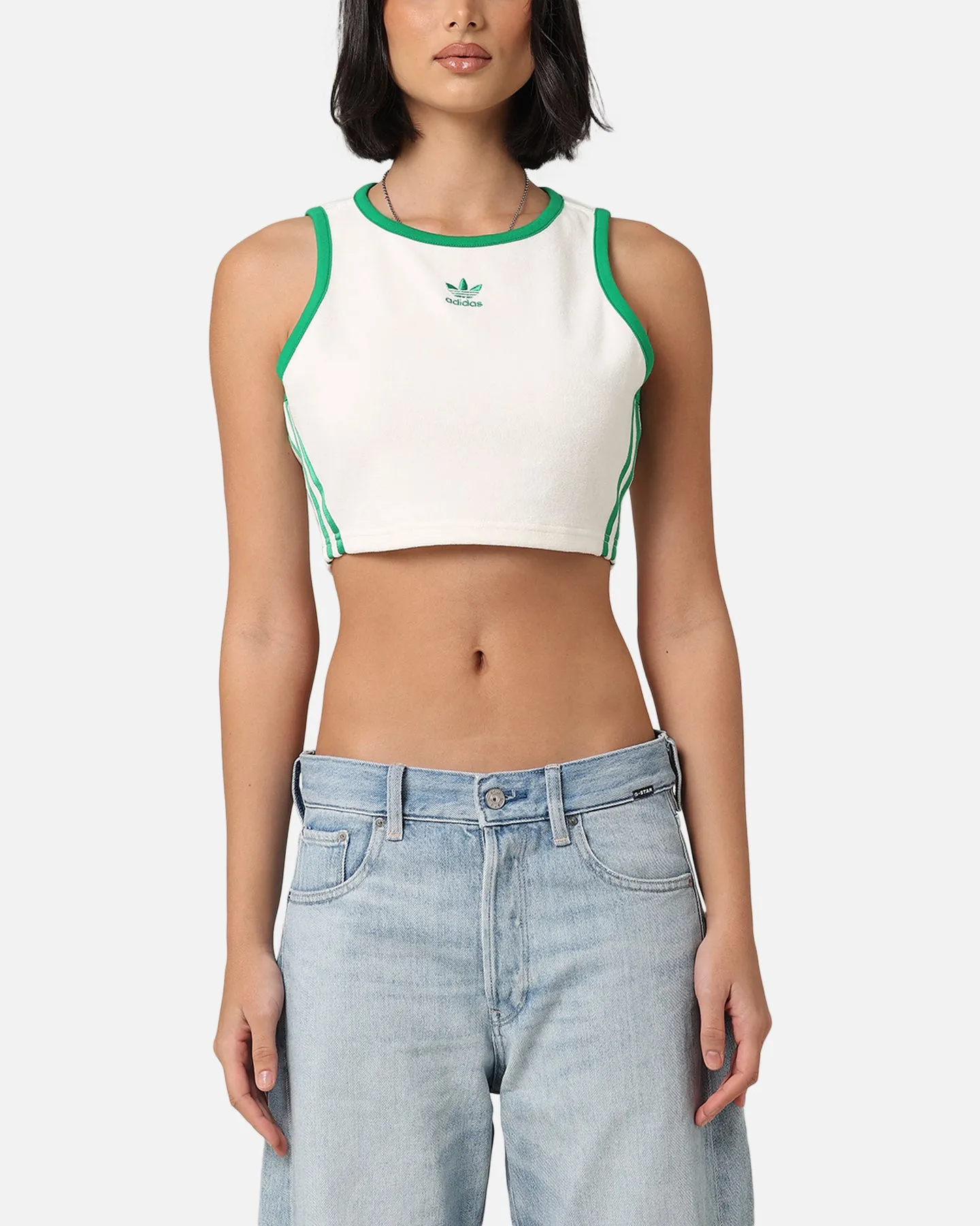 Adidas Women's Terry Cropped Tank Top Off White sold by Culture Kings