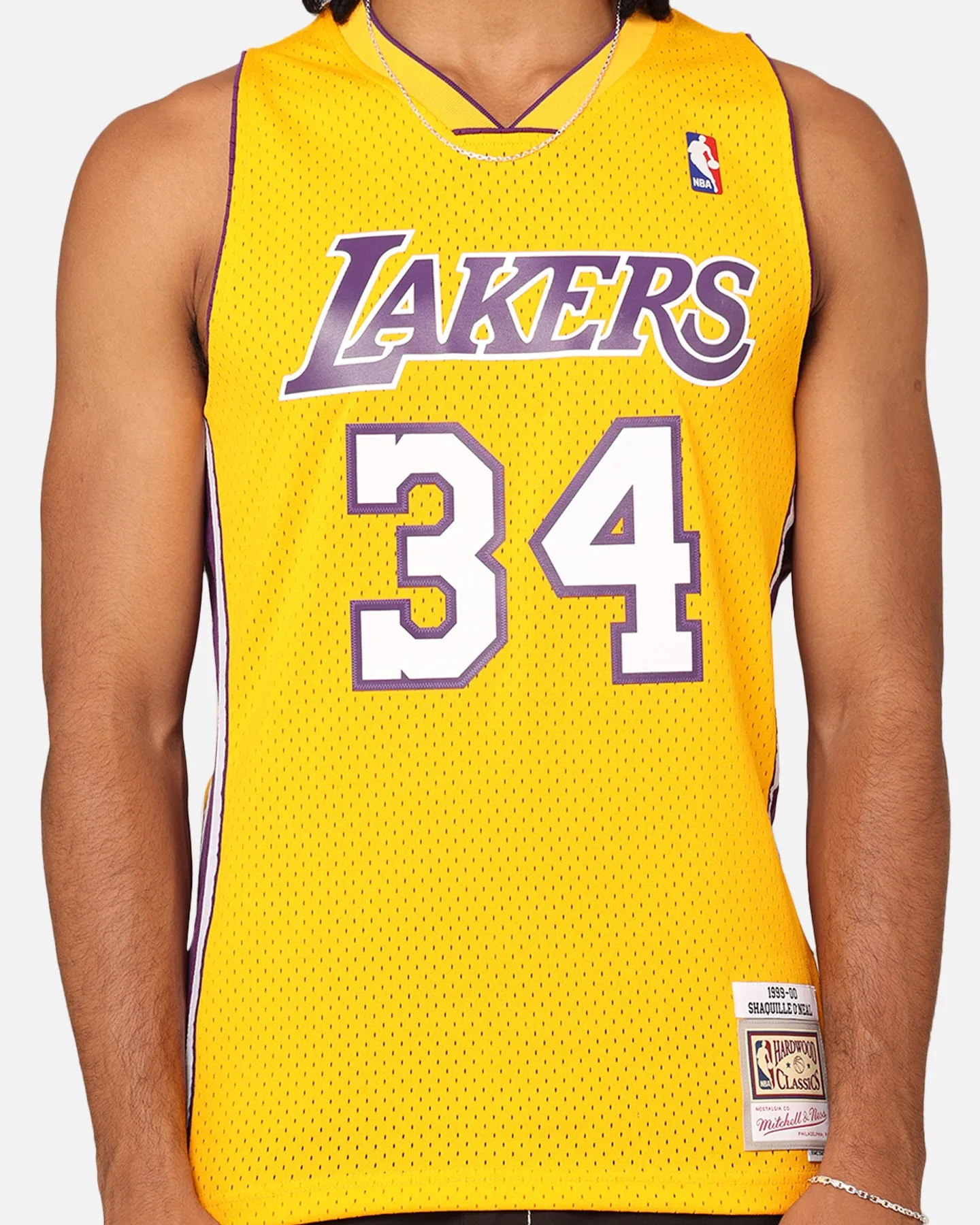 Mitchell & Ness Los Angeles Lakers Shaquille O'Neal '99-00 Home Swing Jersey Yellow sold by Culture Kings product image thumbnail 4