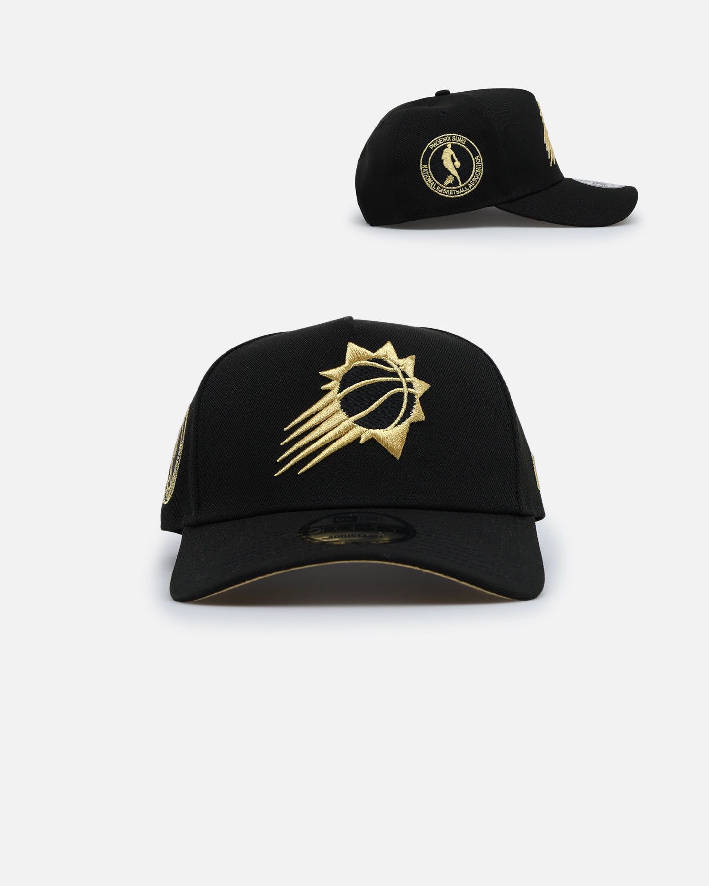 New Era Phoenix Suns 'NBA Gold Links' 9FORTY A-Frame Snapback Black/Gold sold by Culture Kings