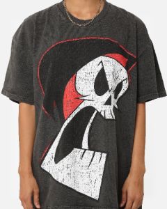 American Thrift X Cartoon Network Grim Heavyweight Vintage T-Shirt Black Wash sold by Culture Kings