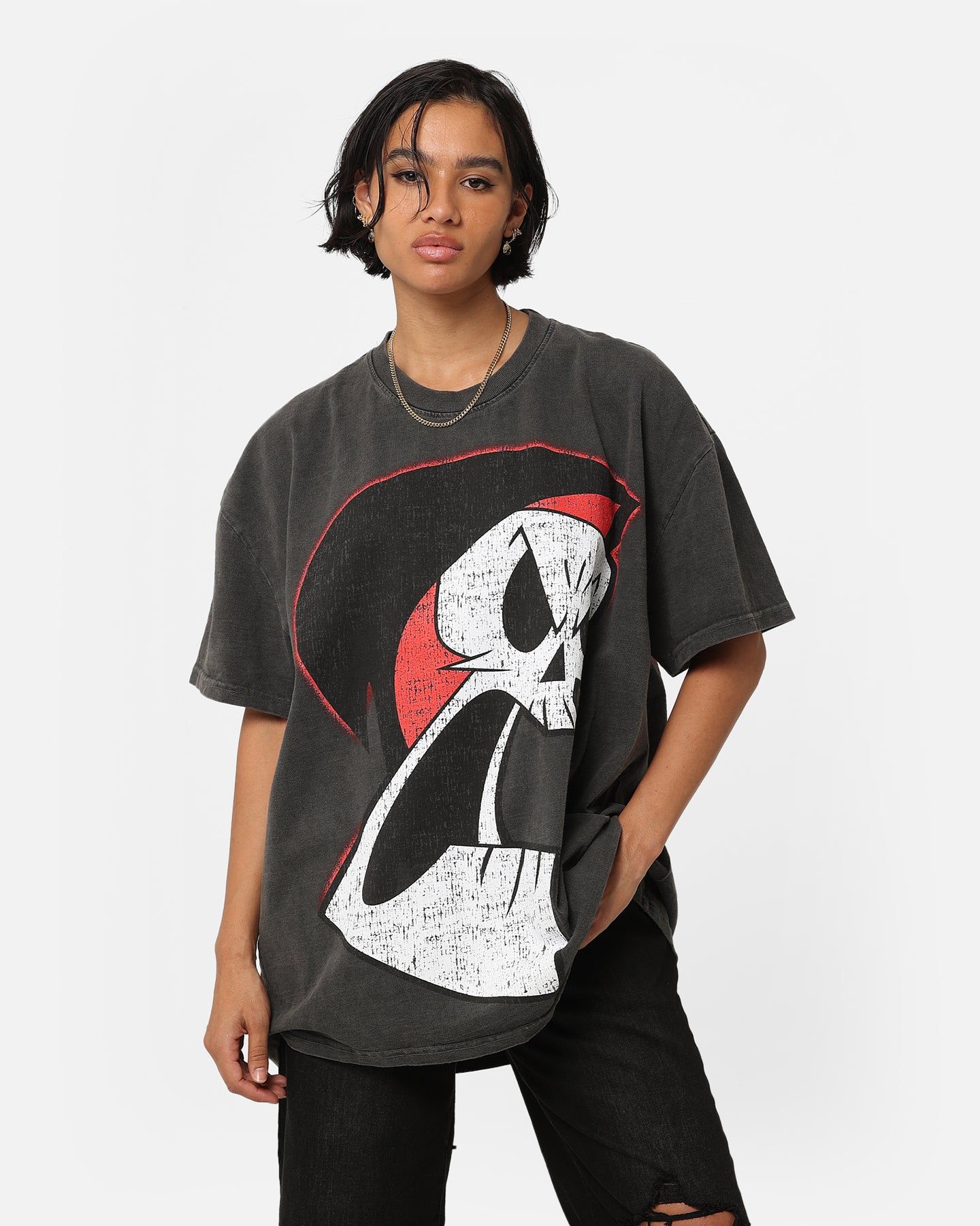 American Thrift X Cartoon Network Grim Heavyweight Vintage T-Shirt Black Wash sold by Culture Kings product image thumbnail 3