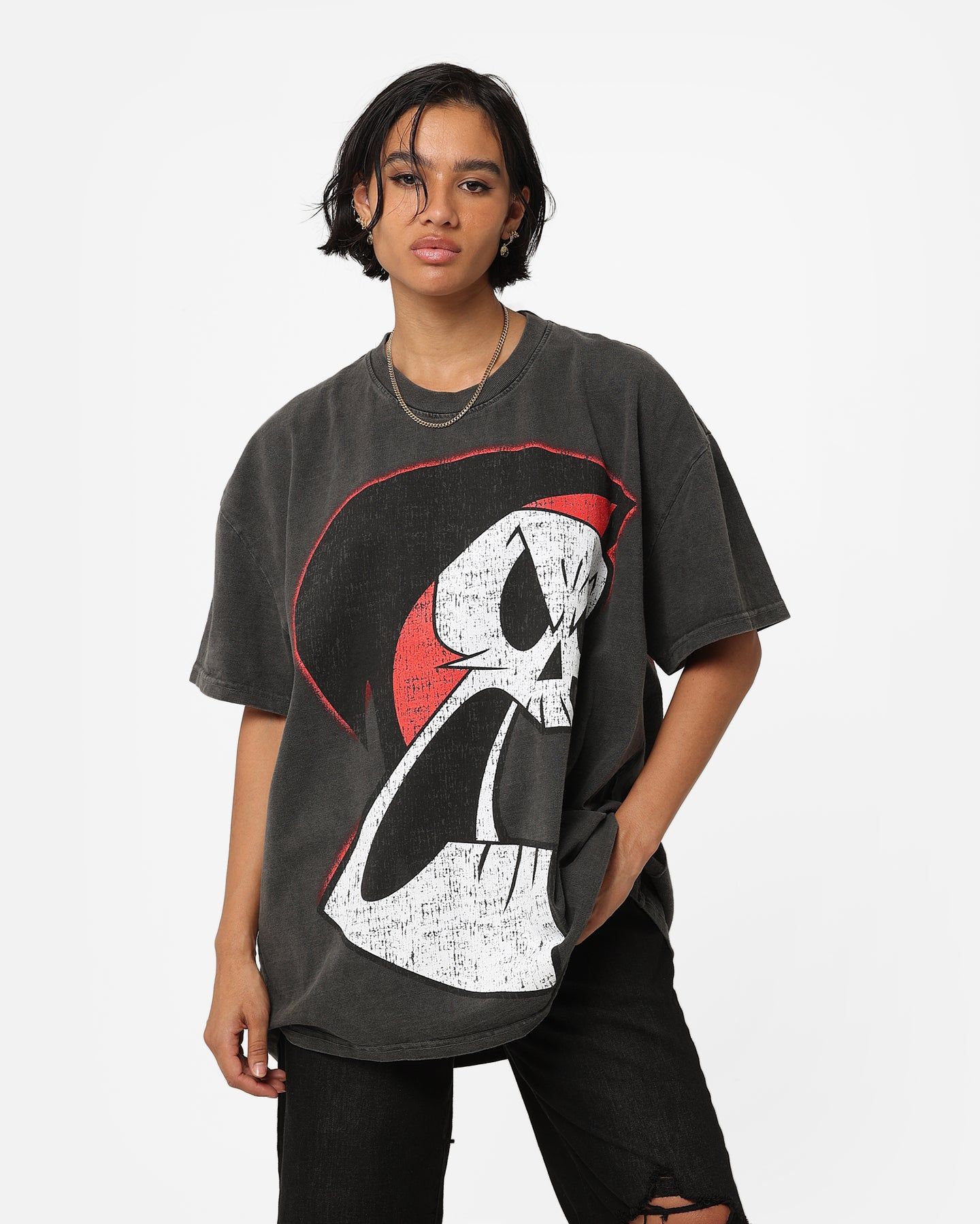 American Thrift X Cartoon Network Grim Heavyweight Vintage T-Shirt Black Wash sold by Culture Kings product image thumbnail 2