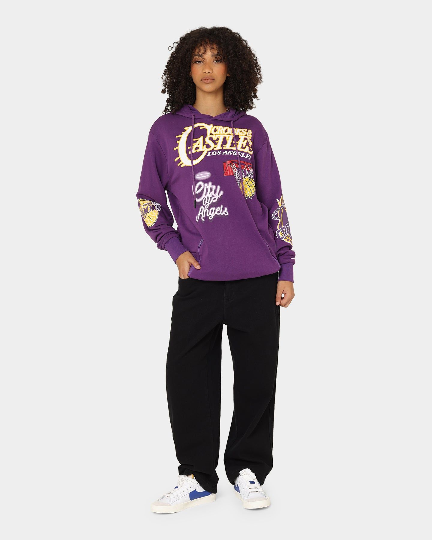Crooks & Castles LA Serif Hoodie Purple sold by Culture Kings product image thumbnail 3