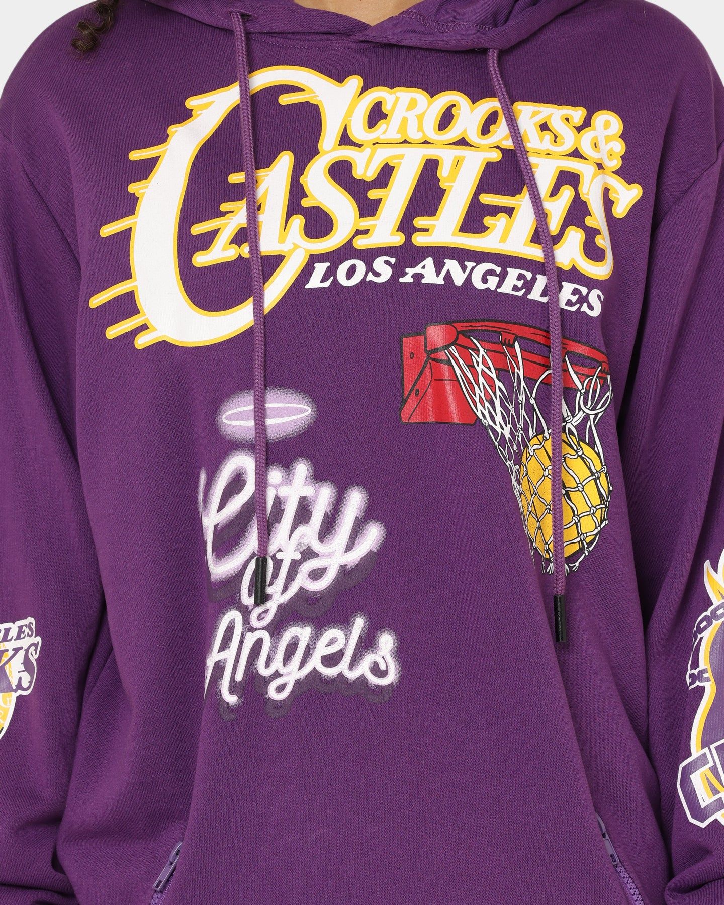 Crooks & Castles LA Serif Hoodie Purple sold by Culture Kings product image thumbnail 4