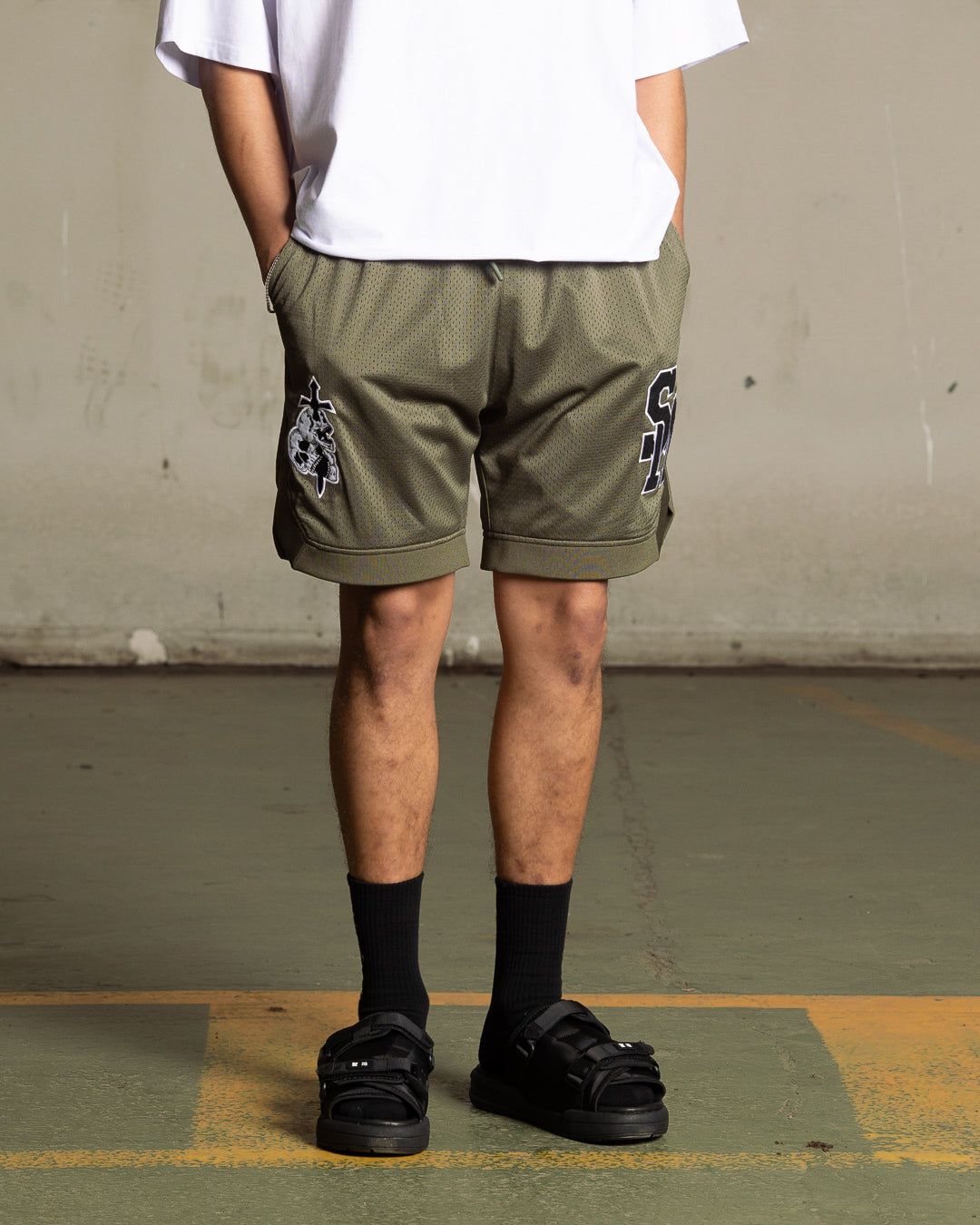 Saint Morta La Rambla Basketball Shorts Khaki Green sold by Culture Kings